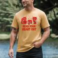 Read Your Heart Out Valentine Teacher Bookworm Lover Men's Comfort Colors T-Shirt Mustard