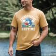 I Read Past My Bedtime Reading Dolphin Book Lover Men's Comfort Colors T-Shirt Mustard
