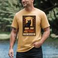 The Reader Cat Book Reading Halloween Tarot Card Men's Comfort Colors T-Shirt Mustard The Reader Cat Book Reading Halloween Tarot Card Men's Comfort Colors T-Shirt Mustard