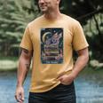 The Reader Tarot Card Book Dragon Romantasy Fantasy Bookish Men's Comfort Colors T-Shirt Mustard