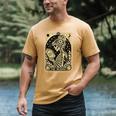 The Reader Tarot Card Book Lover Skeleton Reading Book Men's Comfort Colors T-Shirt Mustard The Reader Tarot Card Book Lover Skeleton Reading Book Men's Comfort Colors T-Shirt Mustard