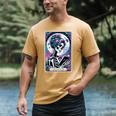 The Reader Tarot Card Reading Skeleton Skull Book Lover Men's Comfort Colors T-Shirt Mustard