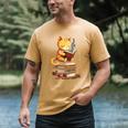 Reading Cat Books Cute Men's Comfort Colors T-Shirt Mustard