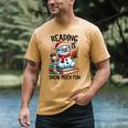 Reading Is Snow Much Fun Christmas Bookworm Snowman Reading Men's Comfort Colors T-Shirt Mustard Reading Is Snow Much Fun Christmas Bookworm Snowman Reading Men's Comfort Colors T-Shirt Mustard
