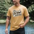 Retro Book Worm Reading For Book Lovers Men's Comfort Colors T-Shirt Mustard Retro Book Worm Reading For Book Lovers Men's Comfort Colors T-Shirt Mustard