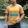 Retro Never Underestimate The Power Of a Boy With a Book Men's Comfort Colors T-Shirt Mustard