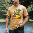 Rubber Duck Reading Book Rubber Duckie Reader Coffee Lover Men's Comfort Colors T-Shirt Mustard