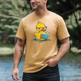 Rubber Duck Reading Book Reader Books Rubber Duckie Men's Comfort Colors T-Shirt Mustard