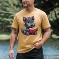Scottish Terrier Reading a Book Dog Men's Comfort Colors T-Shirt Mustard
