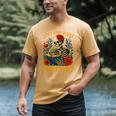 Skeleton Read Book Just One More Chapter Floral Book Lover Men's Comfort Colors T-Shirt Mustard