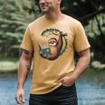 Sloth Reading a Book Lazy Sloth Bookworm Men's Comfort Colors T-Shirt Mustard Sloth Reading a Book Lazy Sloth Bookworm Men's Comfort Colors T-Shirt Mustard