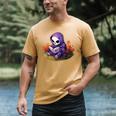 Spooky Grim Reaper Reading A Book Cute Creepy Halloween Men's Comfort Colors T-Shirt Mustard