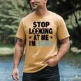 Stop Looking At Me I’m Hiding Sarcastic Introvert Joke Men's Comfort Colors T-Shirt Mustard