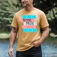 Threadless Grey Sky Chai Trans Book Pride Graphic Men's Comfort Colors T-Shirt Mustard