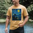 Van Gogh Starry Night Fantasy Reader Dragon Reading Book Men's Comfort Colors T-Shirt Mustard Van Gogh Starry Night Fantasy Reader Dragon Reading Book Men's Comfort Colors T-Shirt Mustard