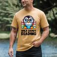 Wild About Reading Book Lover Penguin Men's Comfort Colors T-Shirt Mustard Wild About Reading Book Lover Penguin Men's Comfort Colors T-Shirt Mustard