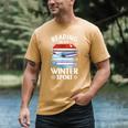 Winter Reading Book Bookworm Winter Men's Comfort Colors T-Shirt Mustard