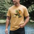 Women's Dragon Bookworm Reading Book Graphic Men's Comfort Colors T-Shirt Mustard