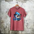 Adorable Book Lover Blue Jay With Reading Glasses Cute Raglan Baseball Tee Men's Comfort Colors T-Shirt Crimson
