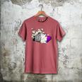 Asexual Book Lover LGBT Reading Pride Ace Flag Daisy Men's Comfort Colors T-Shirt Crimson