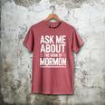 Ask Me About The Book Of Mormon Men's Comfort Colors T-Shirt Crimson Ask Me About The Book Of Mormon Men's Comfort Colors T-Shirt Crimson