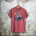 Astronaut Reading Book In Space Books Lover Bookworm Men's Comfort Colors T-Shirt Crimson