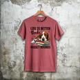 Basset Hound Dog Breed Life Is Better With Books And a For Men Women Girls Kids Men's Comfort Colors T-Shirt Crimson
