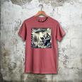 Bigfoot With Alien Reading A Book Bigfoot And UFO Men's Comfort Colors T-Shirt Crimson