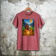 Bigfoot And Alien Reading Books Campfire Halloween Men's Comfort Colors T-Shirt Crimson Bigfoot And Alien Reading Books Campfire Halloween Men's Comfort Colors T-Shirt Crimson