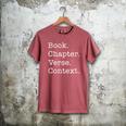 Book Chapter Verse Context Theology Christian Reformed Men's Comfort Colors T-Shirt Crimson Book Chapter Verse Context Theology Christian Reformed Men's Comfort Colors T-Shirt Crimson
