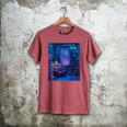 Book Library Bookshelf Armchair Window Pattern Print Men's Comfort Colors T-Shirt Crimson