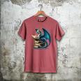 Book Lover Bookworm Reading Books Dragon Sci-Fi Character Men's Comfort Colors T-Shirt Crimson