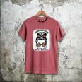 Book Lover What Happens At Book Club Stays Messy Bun Girls Men's Comfort Colors T-Shirt Crimson