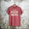 Book Nerd Retro Pixel Reading Librarian Aesthetic Men's Comfort Colors T-Shirt Crimson
