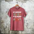 My Weekend Is All Booked Cute Book Reader Teacher Men's Comfort Colors T-Shirt Crimson
