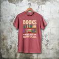 Books Are My Happy Place Men's Comfort Colors T-Shirt Crimson