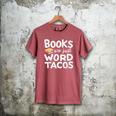 BOOKS ARE JUST WORD TACOS Men's Comfort Colors T-Shirt Crimson