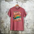 Books Are Just Word Tacos Shirt Book Shirts Reader Men's Comfort Colors T-Shirt Crimson