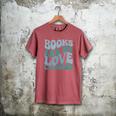 Books Are My Love Language Retro Book Quote Men's Comfort Colors T-Shirt Crimson