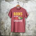 Books Are My Love Language Stack Men's Comfort Colors T-Shirt Crimson