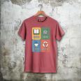 Books Yarn Coffee Repeat Crocheting Men's Comfort Colors T-Shirt Crimson