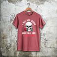 I Buy Her Books And Call Her A Good Girl Skull Rose Bookworm Men's Comfort Colors T-Shirt Crimson