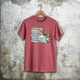 Cat On Books Pets Cats Reading Book Nerd Read Reader Bookcat Men's Comfort Colors T-Shirt Crimson
