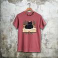 Cat On Open Book Mushrooms Ferns Dark Academia Men's Comfort Colors T-Shirt Crimson