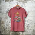 Christmas Tree Made Of Books Librarian Reader Holiday Men's Comfort Colors T-Shirt Crimson