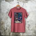 Color Graphic The Introvert Tarot Card Raglan Baseball Tee Men's Comfort Colors T-Shirt Crimson