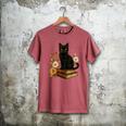 Cute Cat Book Flowers Men's Comfort Colors T-Shirt Crimson