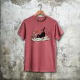 Cute Cat Flower Garden Book Kitty Reading Floral Men Women Girls Kids Men's Comfort Colors T-Shirt Crimson