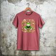 Cute Floral Frog Book Reading Men's Comfort Colors T-Shirt Crimson