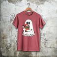 Cute Ghost Holding Books Bookish Christmas Men's Comfort Colors T-Shirt Crimson